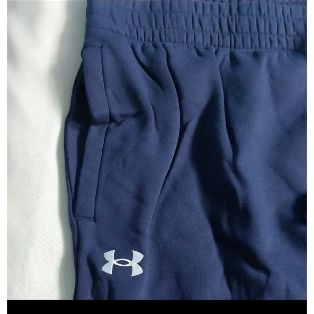 Under Armour UA Rival Fleece Loose  Fit  Sweatpants‎  Joggers Mens Blue Size 4XL - Picture 3 of 9